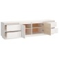 Mobile Porta TV Bianco 176x37x47,5 cm in Legno Massello di Pino Mobile Porta TV Bianco 176x37x47,5 cm in Legno Massello di Pino