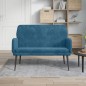 Panca Blu 108x79x79 cm in Velluto Panca Blu 108x79x79 cm in Velluto
