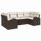 vidaXL Set da Giardino 6 Pezzi con Cuscini Marrone in Rattan Sintetico vidaXL Set da Giardino 6 Pezzi con Cuscini Marrone in Rattan Sintetico