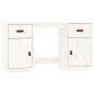 Scrivania con Armadietti Bianco 135x50x75cm Legno Massello Pino Scrivania con Armadietti Bianco 135x50x75cm Legno Massello Pino