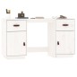 Scrivania con Armadietti Bianco 135x50x75cm Legno Massello Pino Scrivania con Armadietti Bianco 135x50x75cm Legno Massello Pino