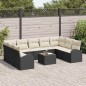 vidaXL Set di divani da giardino 9 pezzi con cuscini, rattan sintetico marrone. vidaXL Set di divani da giardino 9 pezzi con cuscini, rattan sintetico marrone.
