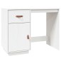 Scrivania con Armadietti Bianco 135x50x75cm Legno Massello Pino Scrivania con Armadietti Bianco 135x50x75cm Legno Massello Pino