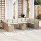 vidaXL Set divano da giardino 11 pezzi con cuscini marrone in rattan sintetico vidaXL Set divano da giardino 11 pezzi con cuscini marrone in rattan sintetico