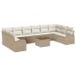 vidaXL Set divano da giardino 11 pezzi con cuscini marrone in rattan sintetico vidaXL Set divano da giardino 11 pezzi con cuscini marrone in rattan sintetico
