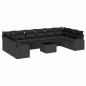 vidaXL Set Giardino 11 Pezzi con Cuscini in Rattan Plastica Beige vidaXL Set Giardino 11 Pezzi con Cuscini in Rattan Plastica Beige