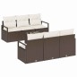 vidaXL Set di divano da giardino in 7 pezzi con cuscini marroni in polirattan vidaXL Set di divano da giardino in 7 pezzi con cuscini marroni in polirattan