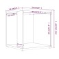Tavolino da Salotto Rovere Fumo 33x33x34,5 cm Legno Multistrato