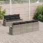 vidaXL Set di divani da giardino 8 pezzi con cuscini in rattan sintetico grigio chiaro vidaXL Set di divani da giardino 8 pezzi con cuscini in rattan sintetico grigio chiaro
