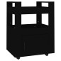Carrello da Cucina Nero 60x45x80 cm in Legno Multistrato Carrello da Cucina Nero 60x45x80 cm in Legno Multistrato