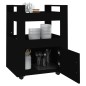 Carrello da Cucina Nero 60x45x80 cm in Legno Multistrato Carrello da Cucina Nero 60x45x80 cm in Legno Multistrato