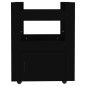 Carrello da Cucina Nero 60x45x80 cm in Legno Multistrato Carrello da Cucina Nero 60x45x80 cm in Legno Multistrato