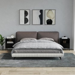 Comodini 2 pz Nero 40x35x50 cm