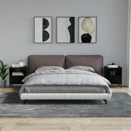 Comodini 2 pz Nero 40x35x50 cm