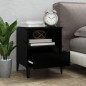 Comodini 2 pz Nero 40x35x50 cm