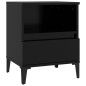 Comodini 2 pz Nero 40x35x50 cm
