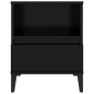 Comodini 2 pz Nero 40x35x50 cm