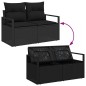 vidaXL Set di divano da giardino 6 pezzi con cuscini in rattan sintetico beige vidaXL Set di divano da giardino 6 pezzi con cuscini in rattan sintetico beige