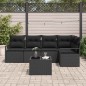 vidaXL Set di divani da giardino in 6 pezzi con cuscini, rattan sintetico beige vidaXL Set di divani da giardino in 6 pezzi con cuscini, rattan sintetico beige