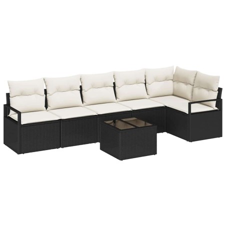 vidaXL Set Divano Giardino 6 Pezzi con Cuscini in Rattan Sintetico Marrone.