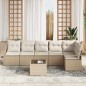 vidaXL Set da Giardino in 7 Pezzi con Cuscini Marrone in Rattan Sintetico vidaXL Set da Giardino in 7 Pezzi con Cuscini Marrone in Rattan Sintetico