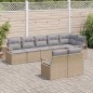 vidaXL Set da Giardino 8 Pezzi con Cuscini Beige e Rattan Sintetico vidaXL Set da Giardino 8 Pezzi con Cuscini Beige e Rattan Sintetico