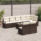 vidaXL Set Giardino 8 Pezzi con Cuscini Grigi in Rattan Sintetico vidaXL Set Giardino 8 Pezzi con Cuscini Grigi in Rattan Sintetico
