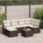 vidaXL Set di divani da giardino 6 pezzi con cuscini in rattan sintetico grigio. vidaXL Set di divani da giardino 6 pezzi con cuscini in rattan sintetico grigio.