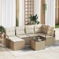 vidaXL Set da Giardino 7 Pezzi con Cuscini in Rattan Sintetico Marrone