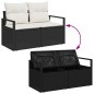 vidaXL Set di divani da giardino da 8 pezzi con cuscini in rattan sintetico nero vidaXL Set di divani da giardino da 8 pezzi con cuscini in rattan sintetico nero
