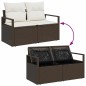 vidaXL Set divano da giardino da 8 pezzi con cuscini in rattan marrone vidaXL Set divano da giardino da 8 pezzi con cuscini in rattan marrone