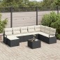 vidaXL Set da giardino 8 pezzi con cuscini marroni in polyrattan vidaXL Set da giardino 8 pezzi con cuscini marroni in polyrattan