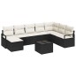 vidaXL Set da giardino 8 pezzi con cuscini marroni in polyrattan vidaXL Set da giardino 8 pezzi con cuscini marroni in polyrattan