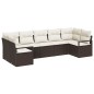 vidaXL Set di divani da giardino 7 pezzi con cuscini in polirattan marrone vidaXL Set di divani da giardino 7 pezzi con cuscini in polirattan marrone