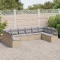 vidaXL Set da Giardino di 10 Pezzi con Cuscini Beige in Rattan di Polietilene vidaXL Set da Giardino di 10 Pezzi con Cuscini Beige in Rattan di Polietilene