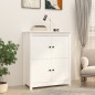 Credenza Bianca 83x41,5x100 cm in Legno Massello di Pino Credenza Bianca 83x41,5x100 cm in Legno Massello di Pino