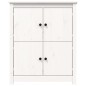 Credenza Bianca 83x41,5x100 cm in Legno Massello di Pino Credenza Bianca 83x41,5x100 cm in Legno Massello di Pino