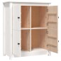 Credenza Bianca 83x41,5x100 cm in Legno Massello di Pino Credenza Bianca 83x41,5x100 cm in Legno Massello di Pino