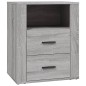 Comodino Grigio Sonoma 50x36x60 cm in Legno Multistrato Comodino Grigio Sonoma 50x36x60 cm in Legno Multistrato