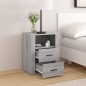 Comodino Grigio Sonoma 50x36x60 cm in Legno Multistrato Comodino Grigio Sonoma 50x36x60 cm in Legno Multistrato