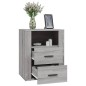 Comodino Grigio Sonoma 50x36x60 cm in Legno Multistrato Comodino Grigio Sonoma 50x36x60 cm in Legno Multistrato