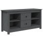 Mobile Porta TV Grigio 103x36,5x52 cm in Legno Massello di Pino Mobile Porta TV Grigio 103x36,5x52 cm in Legno Massello di Pino