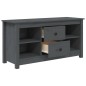 Mobile Porta TV Grigio 103x36,5x52 cm in Legno Massello di Pino Mobile Porta TV Grigio 103x36,5x52 cm in Legno Massello di Pino