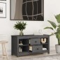Mobile Porta TV Grigio 103x36,5x52 cm in Legno Massello di Pino Mobile Porta TV Grigio 103x36,5x52 cm in Legno Massello di Pino