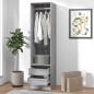 Armadio con Cassetti Grigio Sonoma 50x50x200 Legno Multistrato Armadio con Cassetti Grigio Sonoma 50x50x200 Legno Multistrato