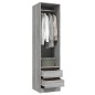 Armadio con Cassetti Grigio Sonoma 50x50x200 Legno Multistrato Armadio con Cassetti Grigio Sonoma 50x50x200 Legno Multistrato