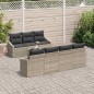vidaXL Set da Pranzo per Giardino 8 Pezzi con Cuscini Grigi Chiari in Polyrattan vidaXL Set da Pranzo per Giardino 8 Pezzi con Cuscini Grigi Chiari in Polyrattan
