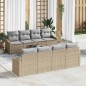 vidaXL Set da Giardino con divani a 7 pezzi e cuscini beige in rattan sintetico vidaXL Set da Giardino con divani a 7 pezzi e cuscini beige in rattan sintetico