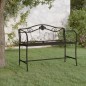 Panca da Giardino a 2 Posti 104 cm Nera in Acciaio Panca da Giardino a 2 Posti 104 cm Nera in Acciaio