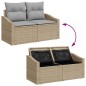 vidaXL Set di Mobili da Giardino a 5 Pezzi con Cuscini in Rattan Sintetico Nero vidaXL Set di Mobili da Giardino a 5 Pezzi con Cuscini in Rattan Sintetico Nero